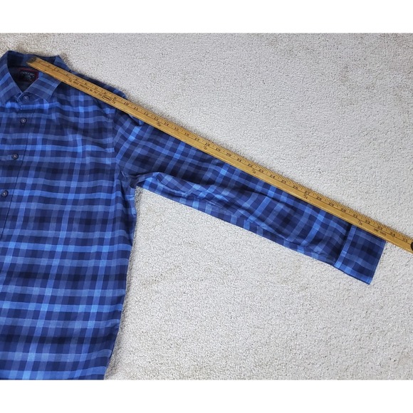 UNTUCKit Walton WF Men's Button Up Shirt Large Long Sleeve Blue Plaid - Picture 6 of 14